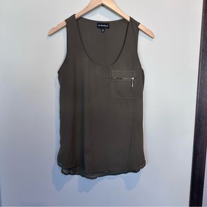 My Michelle Olive Green Sleeveless Tank Top Blouse Size Medium